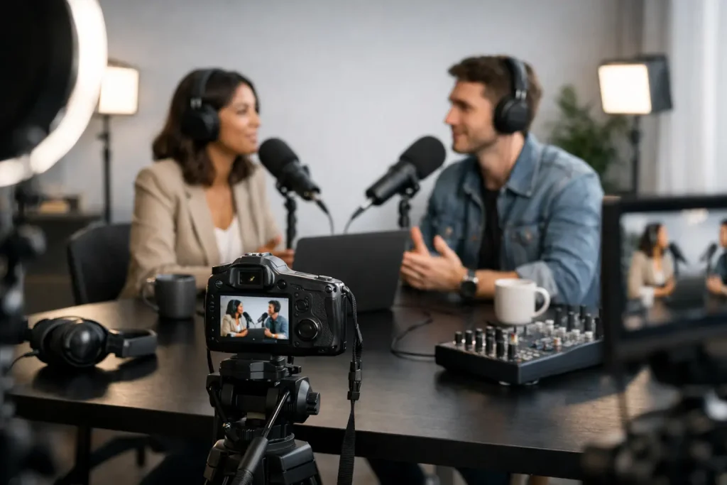 Producción de podcast en video para marcas