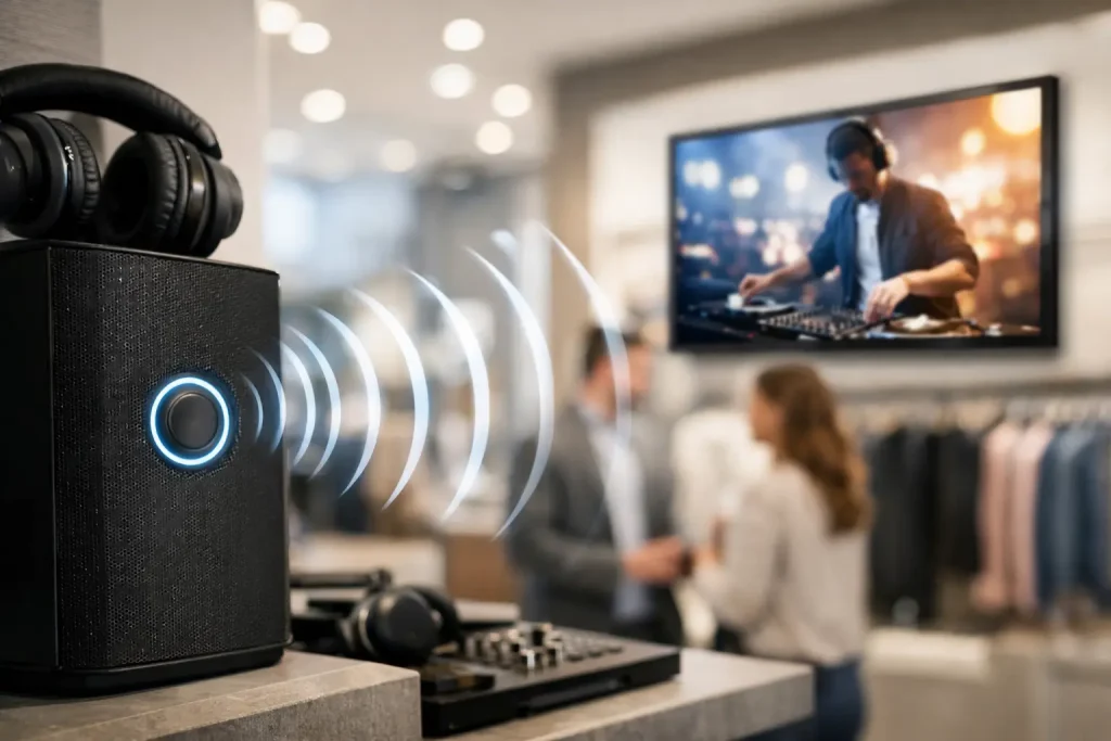 Radio corporativa digital para puntos de venta