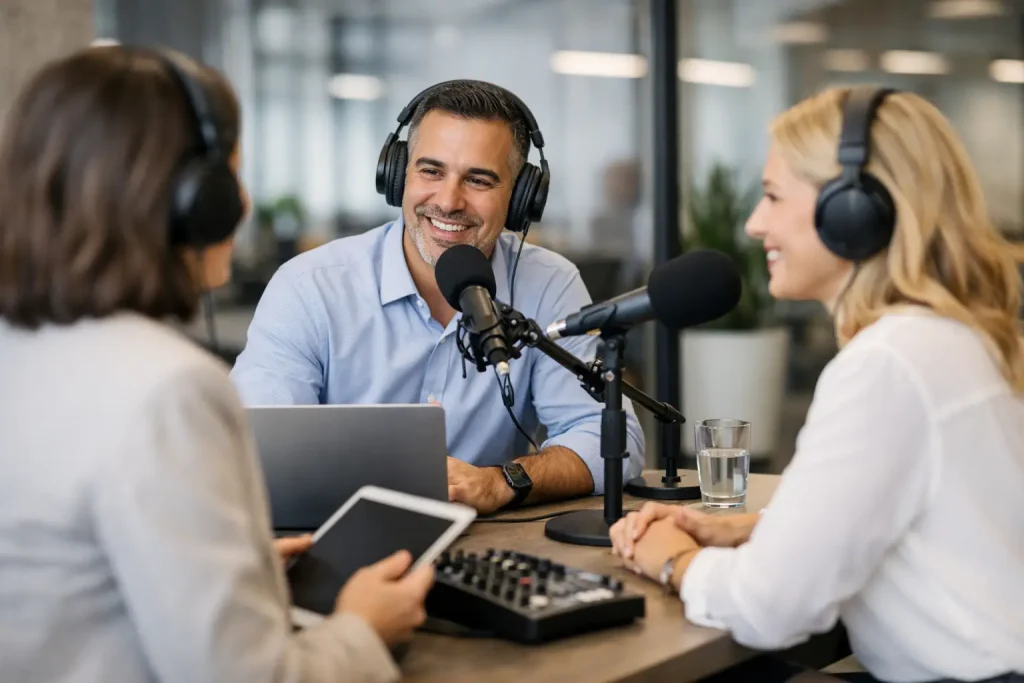 Cómo grabar un podcast corporativo interno